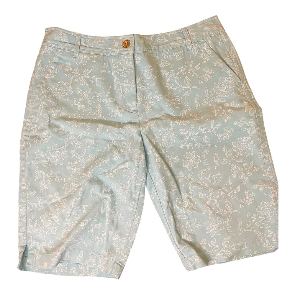 Charter Club Slim‎ It Up Women's Floral Print Bermuda Golf Shorts